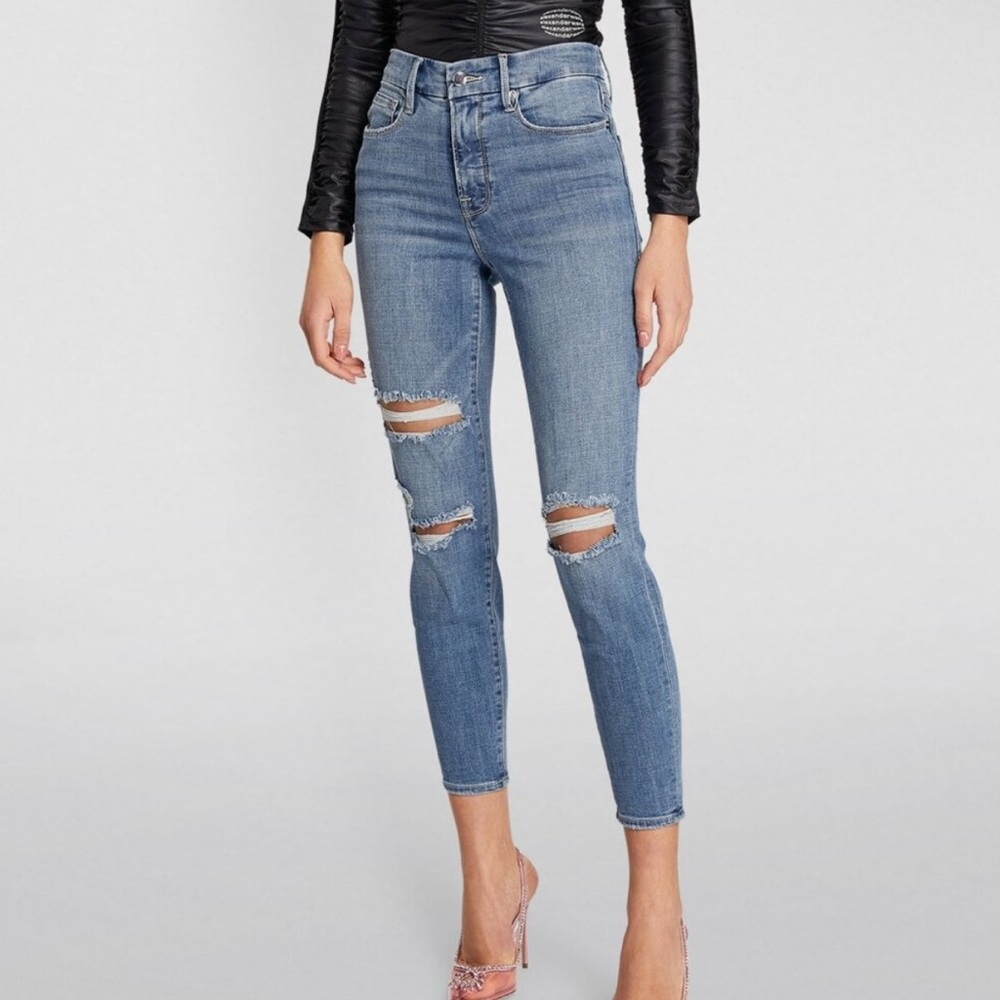 Good‎ American Blue Ankle Cropped Jeans